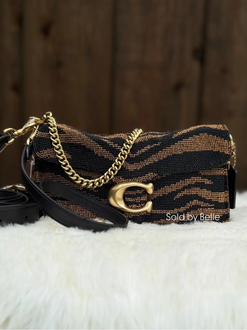 NWT Coach Tabby 26 Beaded Tiger Shoulder Bag - Picture 3 of 8